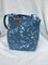 Blue Floral Handbag, Canvas Purse, Handmade with Care, Sturdy and Soft, 10 inches wide, 10 inches tall, 3.5 inches deep. product 1